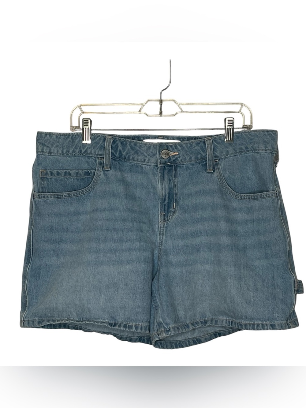 Hollister Low Rise Baggy Shorts Sz 14 / 32 Carpenter Loop Denim Jean Shorts